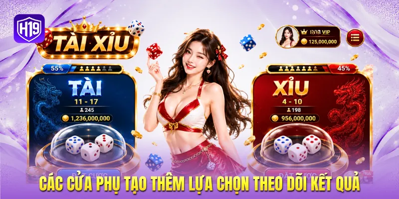 Các cửa phụ tạo thêm lựa chọn theo dõi kết quả
