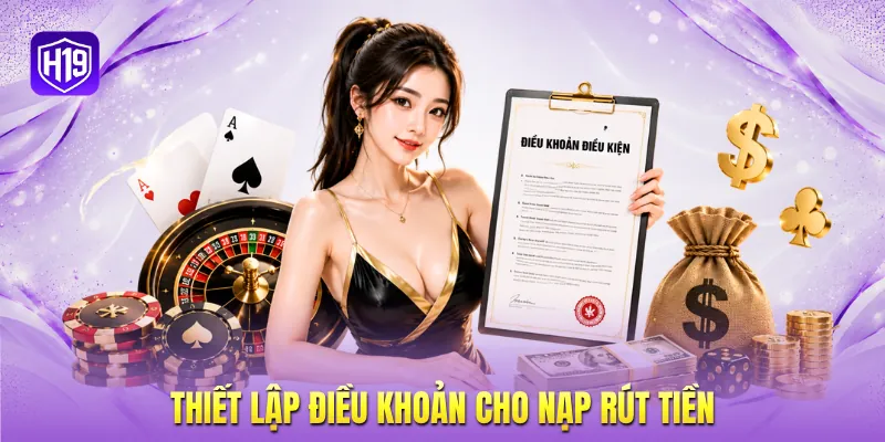 Thiết lập điều khoản cho nạp rút tiền